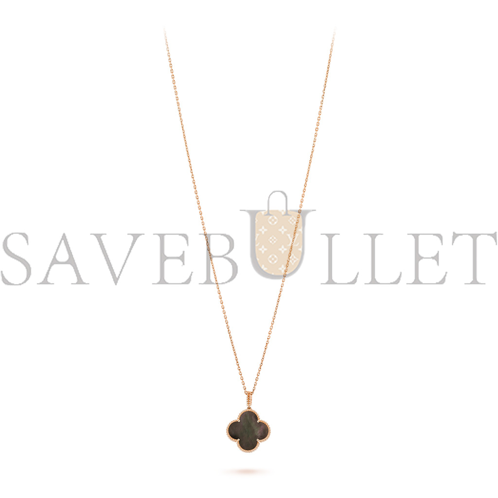 VAN CLEEF  ARPELS MAGIC ALHAMBRA LONG NECKLACE, 1 MOTIF - ROSE GOLD, MOTHER-OF-PEARL  VCARP6I200